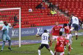 Liam Lindsay heads Preston North End's winner against Nottingham Forest at the City Ground