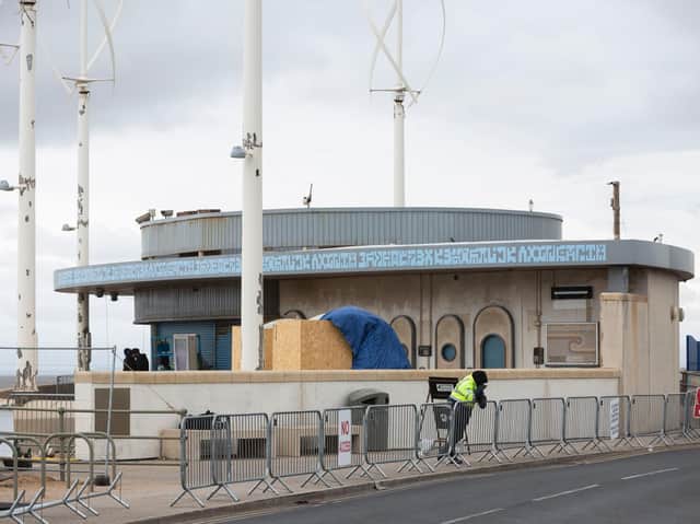 Cafe Cove transformed on Cleveleys Promenade.