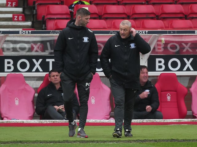 Frankie McAvoy (right) has been appointed Preston North End's head coach with Paul Gallagher joining his staff