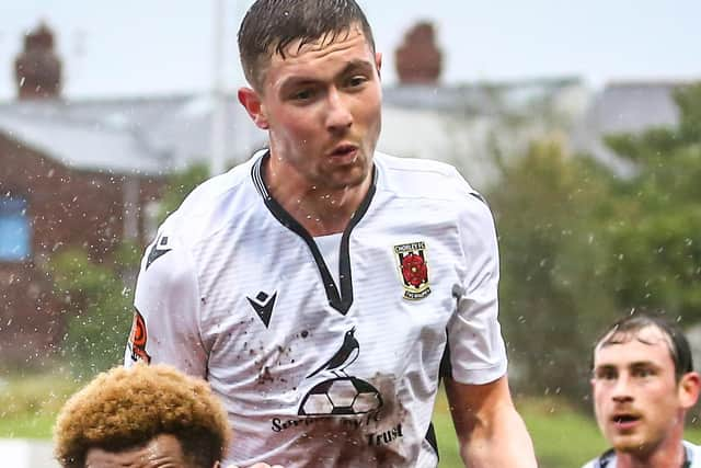 Chorley defender Lewis Baines (photo: Stefan Willoughby)