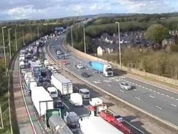 There are delays of up to an hour on the M6 tonight