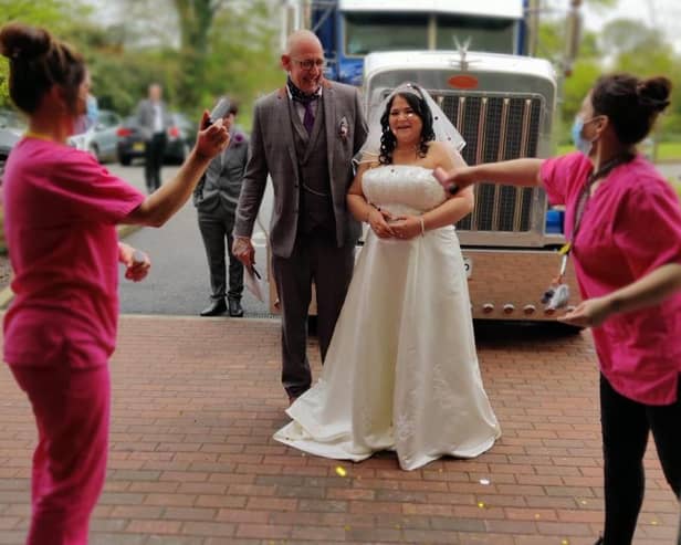 Residents and staff were able to celebrate with Sarah on her special day