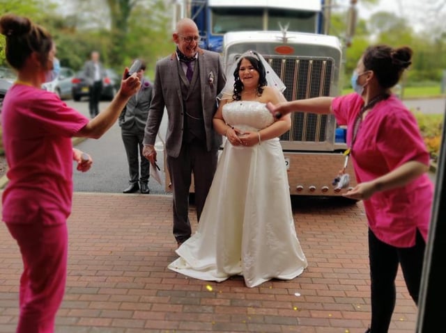 Residents and staff were able to celebrate with Sarah on their special day