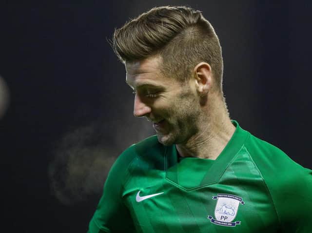 Paul Gallagher in action for PNE.
