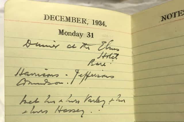 Extract from Lancaster GP and double murderer Dr Buck Ruxton’s diary