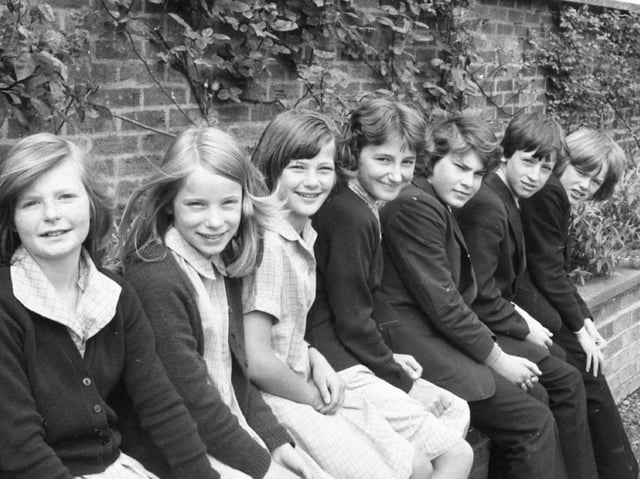 Fulwood High School's team for the contest in the BBC TV series We Are the Champions, in which they will compete at Fulwood against Tarleton High School and a team from Settle, Yorkshire. Left to right: Helen Chisnall, 12; Mandy Derbyshire, 11; Lesley Fitton, 12; Cathie Almond 11; Gary Blakeman, 12; William Fisher 12; and Andrew Dowthwaite, 12