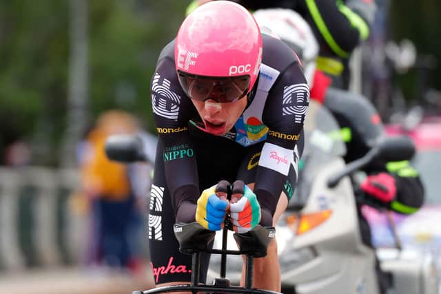 Team EF Education rider Hugh Carthy is in action in the Giro d’Italia (photo: Getty Images)