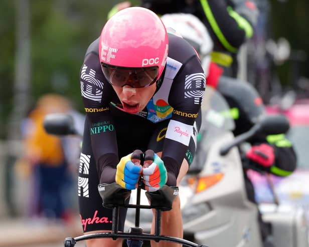 Team EF Education rider Hugh Carthy is in action in the Giro d’Italia (photo: Getty Images)