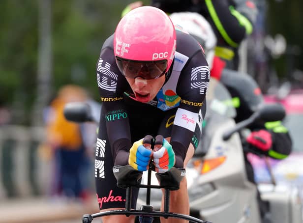 Team EF Education rider Hugh Carthy is in action in the Giro d’Italia (photo: Getty Images)