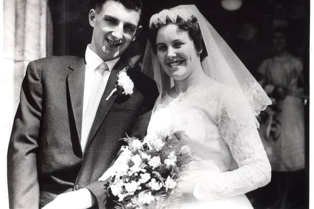 Gordon and Cath on their wedding day