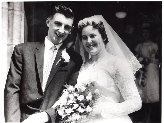 Gordon and Cath on their wedding day