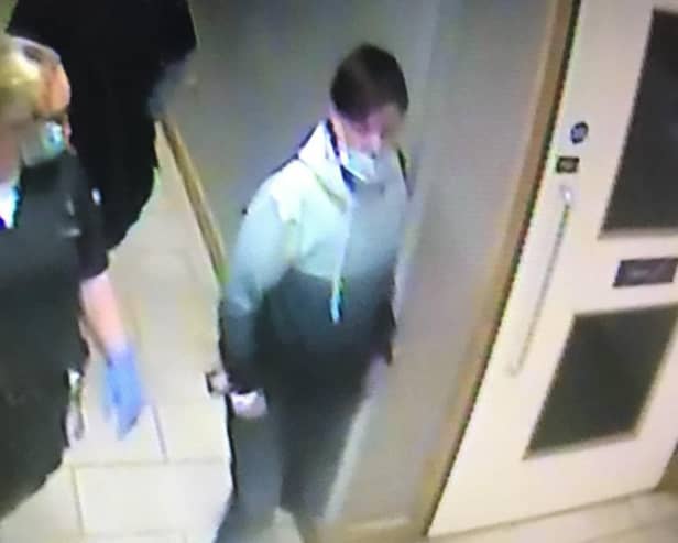 Daniel Edwards, 33, was last seen at Royal Manchester Hospital, but is thought to have travelled to Preston. Pic: Lancashire Police