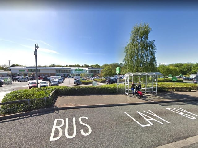 The brave shoppers intervened after they spotted a lone female officer who was trying to detain two 'aggressive' men at a bus stop outside the superstore in Clayton Green on Wednesday morning (May 12)