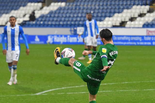 Alan Browne hooks home PNE's winner at Huddersfield