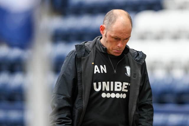 Alex Neil at the end of his final game in charge of Preston North End against Luton