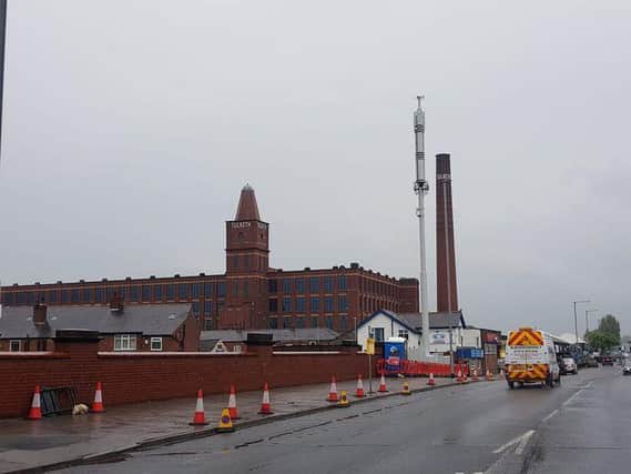 The new 65ft mast has been erected in Blackpool Road, close to the junction with Shelley Road in Lane Ends, and is expected to boost 5G coverage in Preston