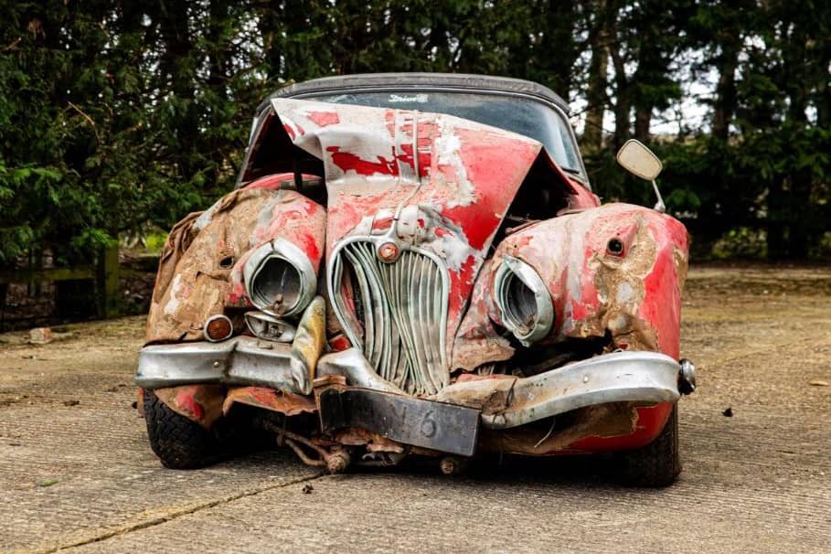 Classic car for sale - needs some attention. (Image: Bonhams Auction House)