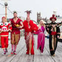 Cast of LHK Productions Aladdin and his Magic Ring at the Joe Longthorne Theatre on North Pier