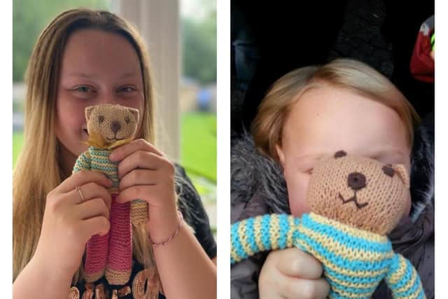 Thrilled Summer now at 12 years old and with the teddy when she was a toddler