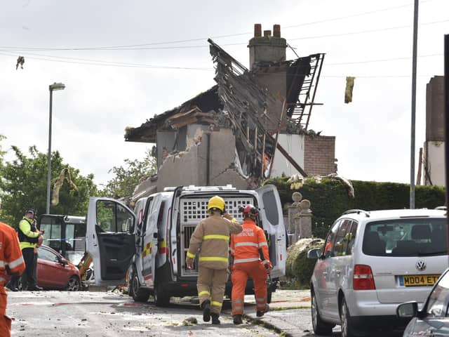 Blast site at Mallowdale Avenue. Heysham. Photo: David Hurst