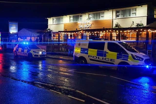 The fight broke out in an outdoor section at the Talbot pub in Balshaw Lane. (Credit: Lancashire Police)