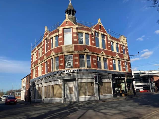 Shepherd's Hall Ale House, right, with the vacant shop next door