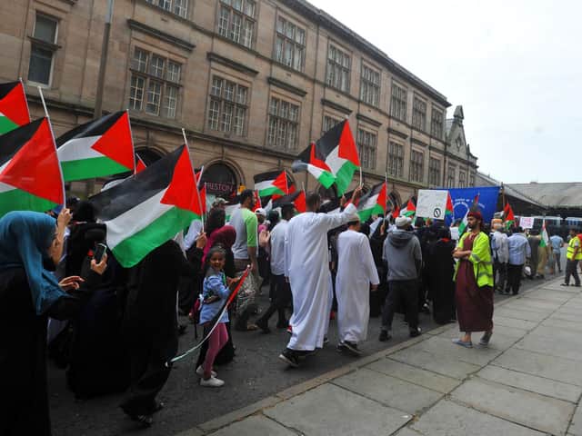 Pro-Palestine rally in Preston in 2014