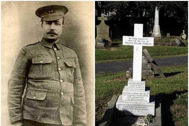 Pte William Young VC and his final resting place in Preston Cemetery