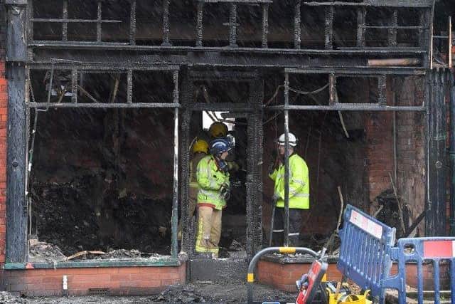 Eight fire engines and 40 firefighters battled the blaze.
