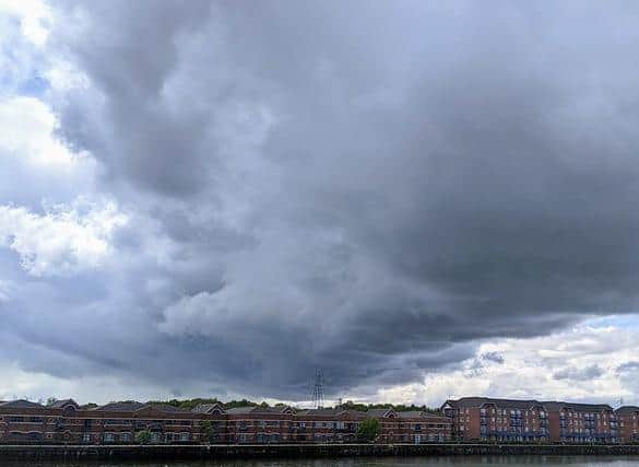 Dark clouds over Preston Docks. Photo: Tony Worral Photography