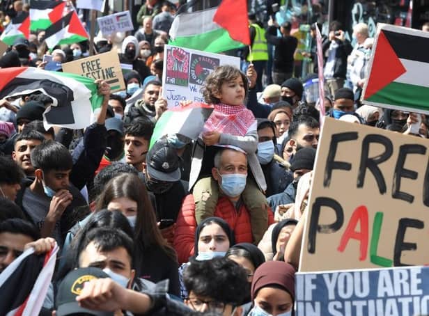 Free Palestine protest in Preston