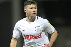 North End midfielder Adam O’Reilly pictured after coming on against Aston Villa in 2018