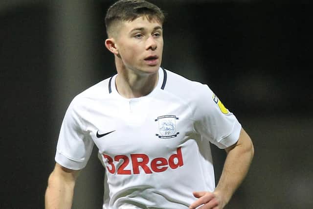 North End midfielder Adam O’Reilly pictured after coming on against Aston Villa in 2018