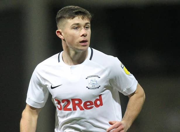 North End midfielder Adam O’Reilly pictured after coming on against Aston Villa in 2018
