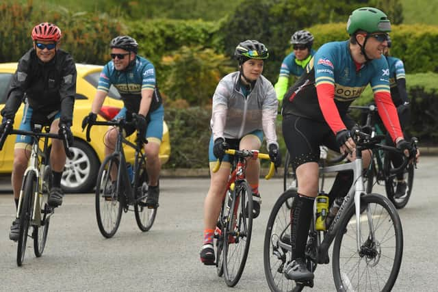 On their bikes for the Tour O'Booths 2021   Photo: Neil Cross