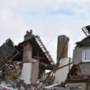 The aftermath of the explosion in Mallowdale Avenue, Heysham.