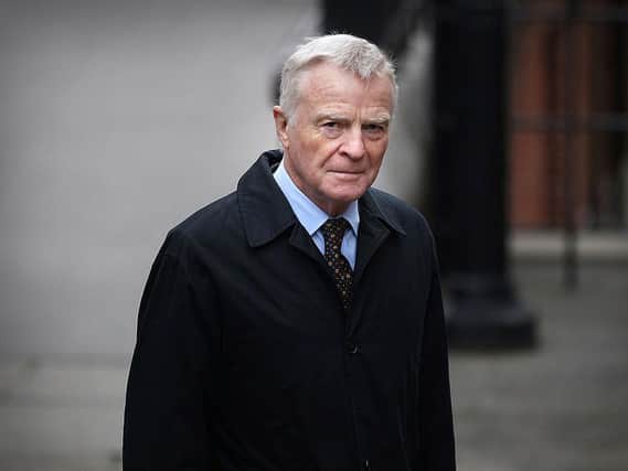 Max Mosley arrives to give evidence at The Leveson Inquiry at The Royal Courts of Justice on November 21, 2011 in London