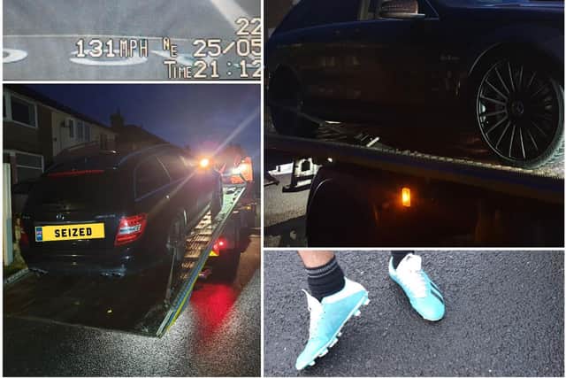 The banned motorist was stopped by police in Burnley at around 9.15pm last night (Tuesday, May 25) after also driving through two sets of red lights.