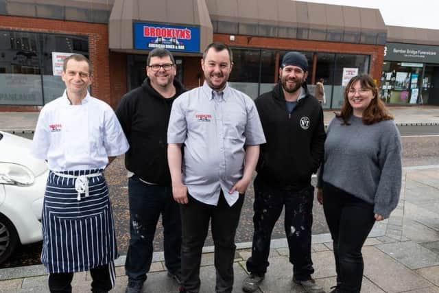 Left to right: Head chef Tony, owner Andrew, bar manager James, barman Danny and mixologist Jane.