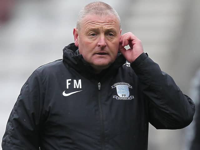 Preston North End head coach Frankie McAvoy