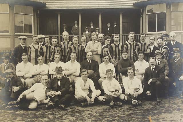 Preston North End and Whitehaven teams in 1921