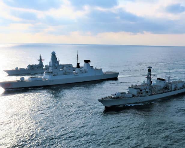 HMS Lancaster, HMS Dragon and HMS Argyll - the Royal Navy has used Artificial intelligence at sea for the first time - testing against supersonic missile threats