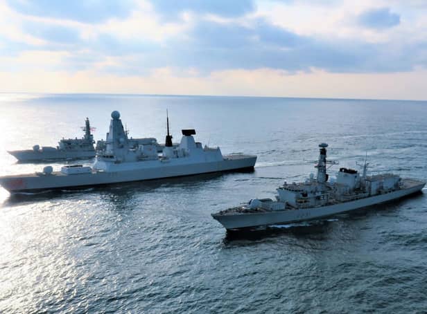 HMS Lancaster, HMS Dragon and HMS Argyll - the Royal Navy has used Artificial intelligence at sea for the first time - testing against supersonic missile threats