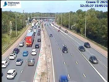 Motorists travelling to Preston on the M6 have been warned of "severe delays" due to heavy congestion.