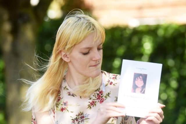 Hollie claims her mum's funeral booklet was left water damaged by the flood