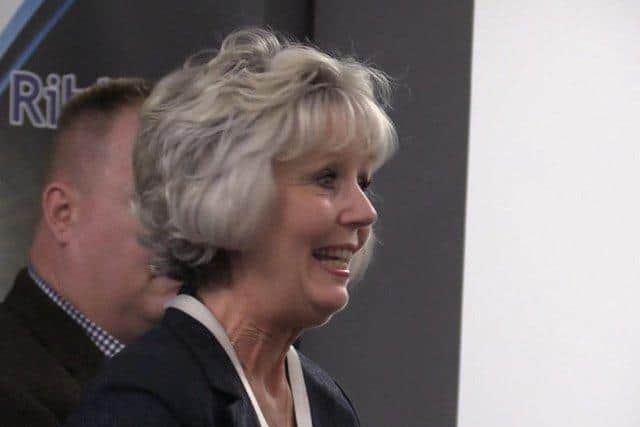 Cllr Karen Walton, pictured shortly after being re-elected to represent the Faringtion West ward in June 2019.   She is now leading South Ribble Borough Council's opposition Conservative group.