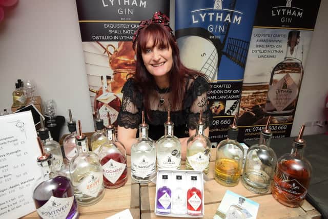 Sara Dewhurst from Lytham Gin at the pop-up shop in the Hohndshill Shopping Centre, Blackpool