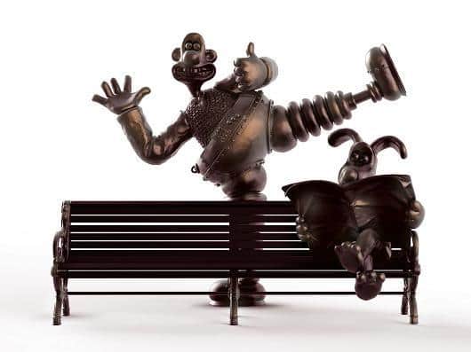 The Wallace and Gromit bench would be sited outside Preston Markets will be installed outside Preston Markets later this year. (Credit: Marketing Lancashire)