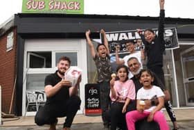 Izy Ahmed pictured with his children Mustafa, Zakariyah, Zulekha, Halima and Fatimah, is having a charity launch of his ice cream parlour, supported by  Phil Wallings