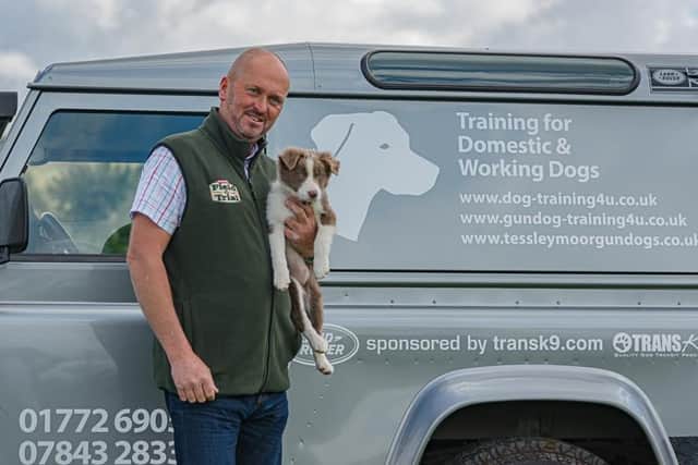 Damian works as a dog trainer from his home in Woodplumpton. Dave Swinburn Photography.